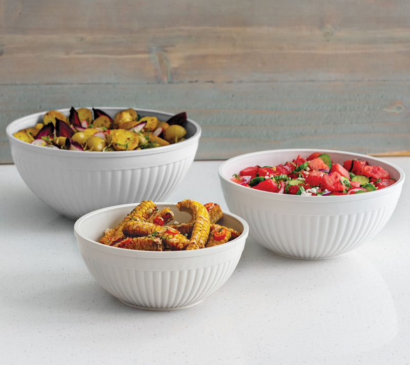 Nordic Ware White 3 Pc. Prep & Serve Mixing Bowl Set — View 5
