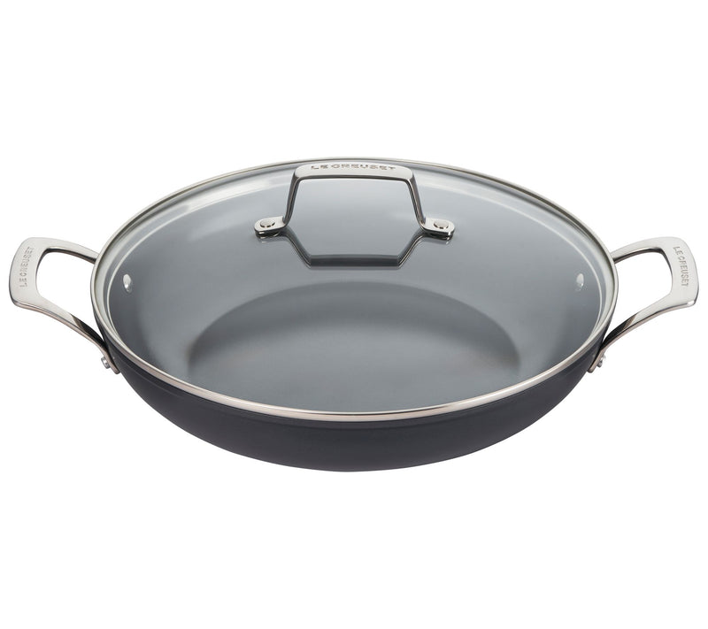Le Creuset Essential 4 qt Shallow Braiser w/ Glass Lid — Main view
