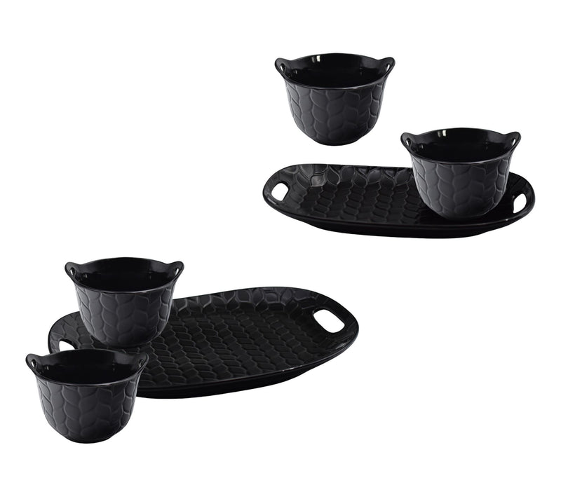Temp-tations Carved Willow 6-pc Everyday Serving Tray and Bowl Set — View 3