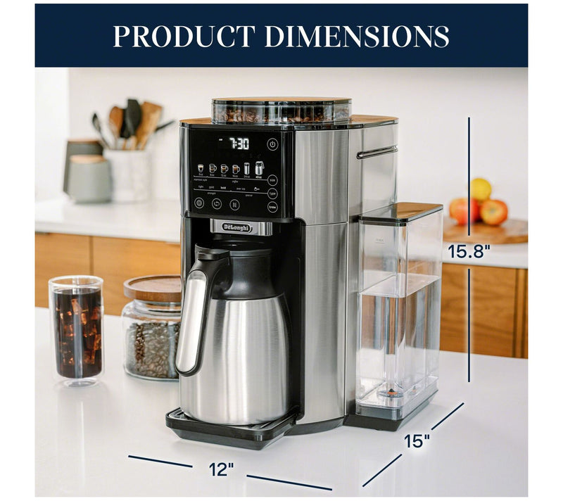 DeLonghi TrueBrew Automatic Drip Coffee Maker w/Thermal Carafe — View 8