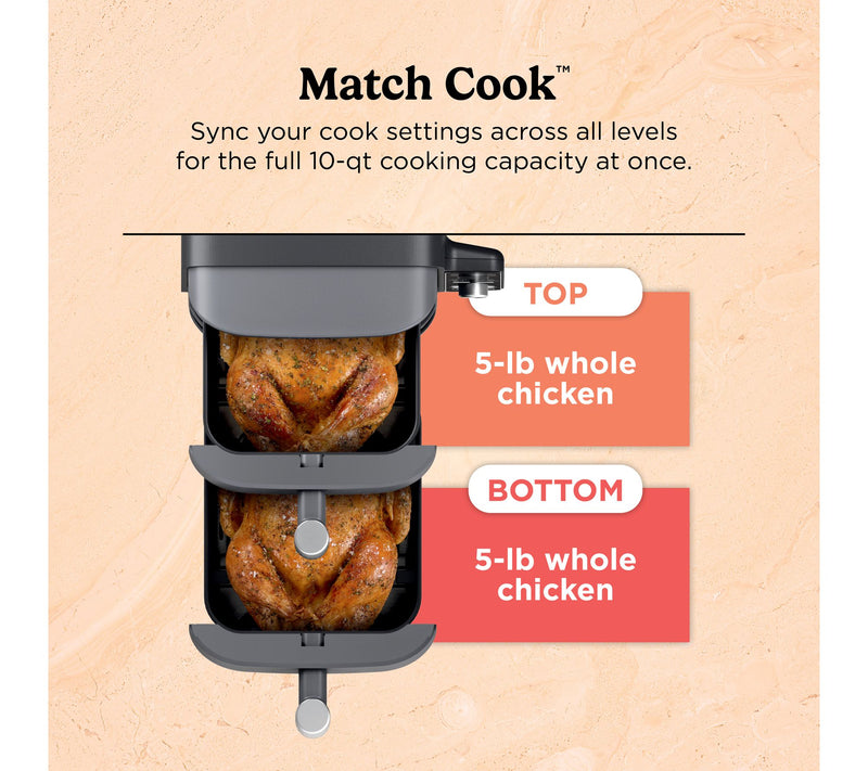 Ninja DoubleStack XL 10-Qt 6-in-1 2-Basket AirFryer — View 10