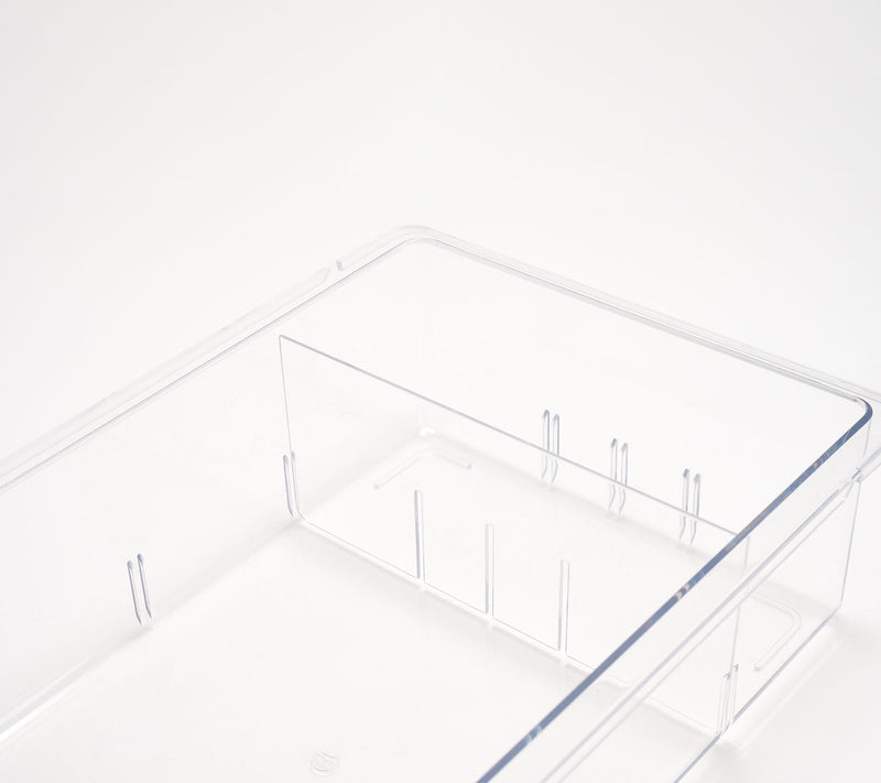 Cella Clear Hanging Fridge Drawer w/ 4 Dividers — View 3