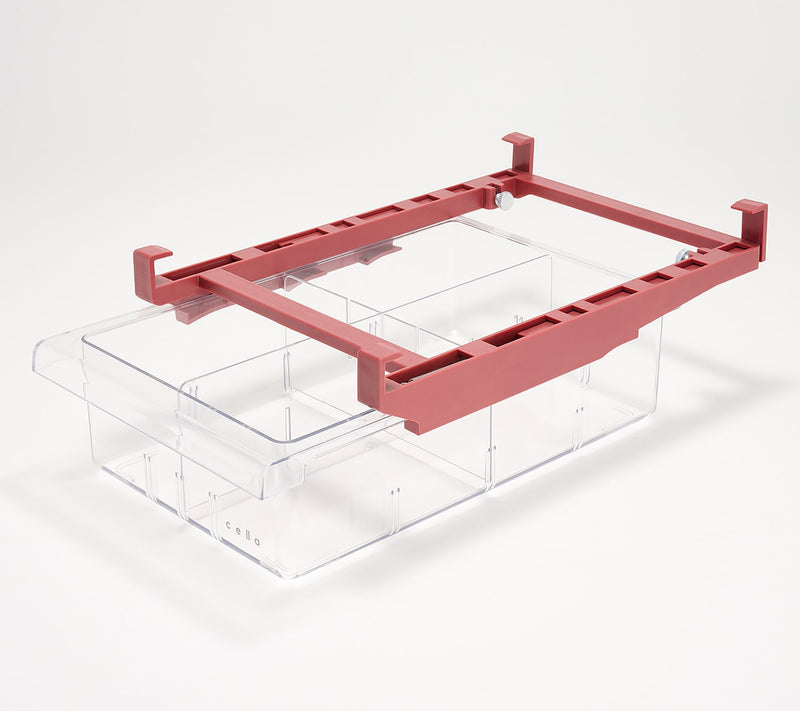 Cella Clear Hanging Fridge Drawer w/ 4 Dividers — View 2