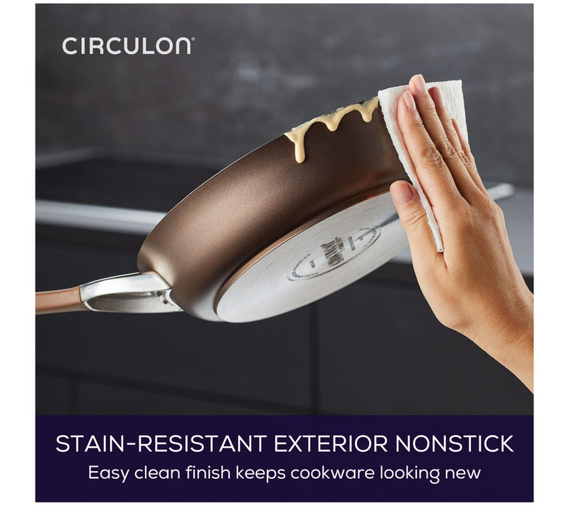 Circulon Symmetry Nonstick 11pc Chocolate Cookware Set — View 5