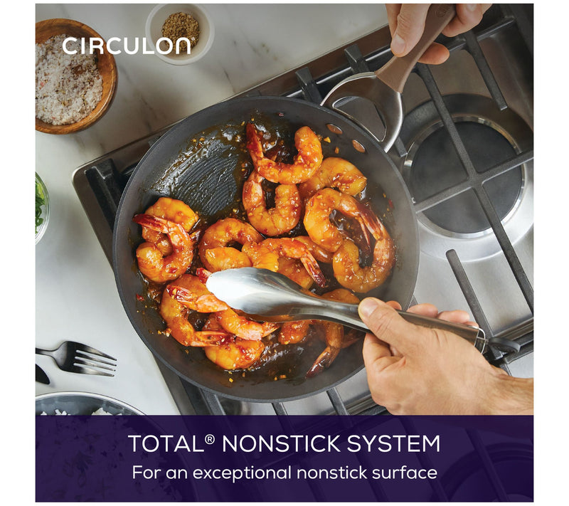 Circulon Symmetry Nonstick 11pc Chocolate Cookware Set — View 3