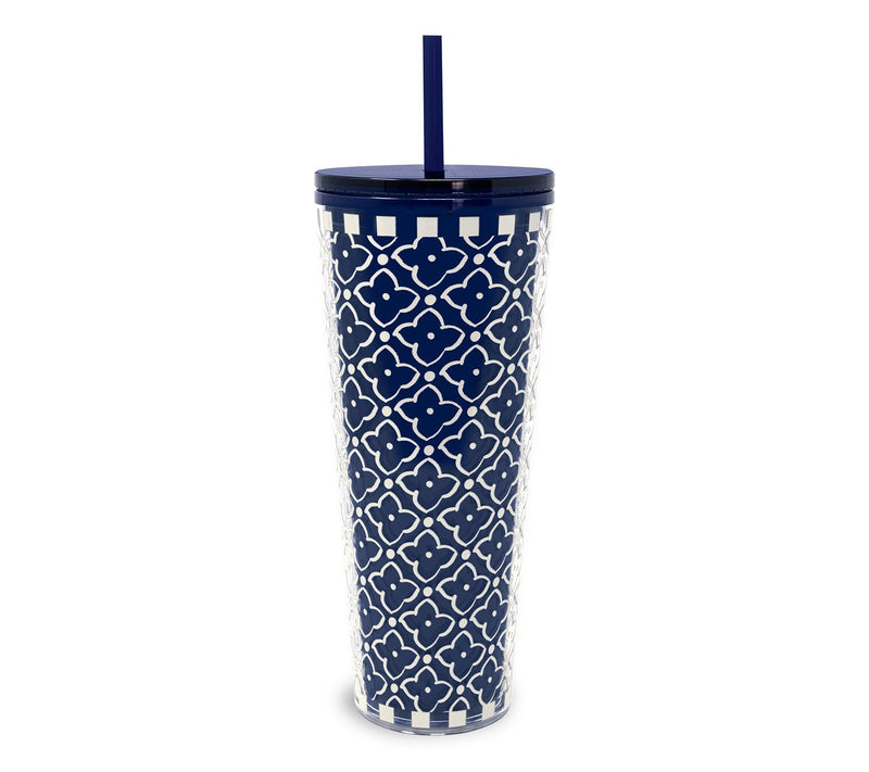 Vera Bradley Double Wall Tumbler with Straw — View 13