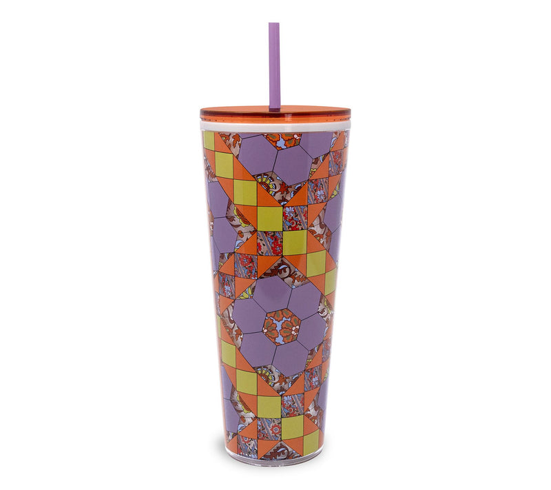 Vera Bradley Double Wall Tumbler with Straw — View 14