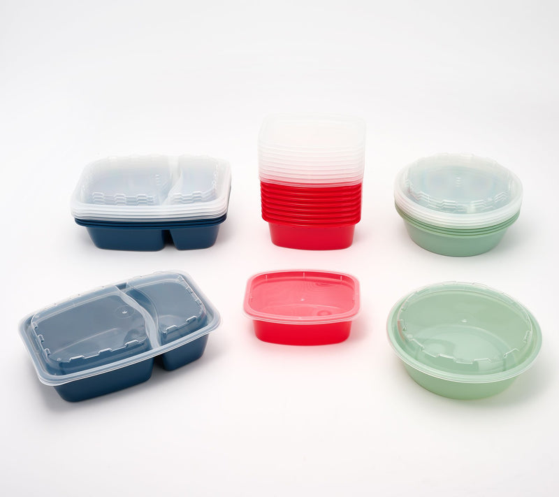 CUBE 20-Pc Reusable Meal Prep & Leftover Food Containers — Main view