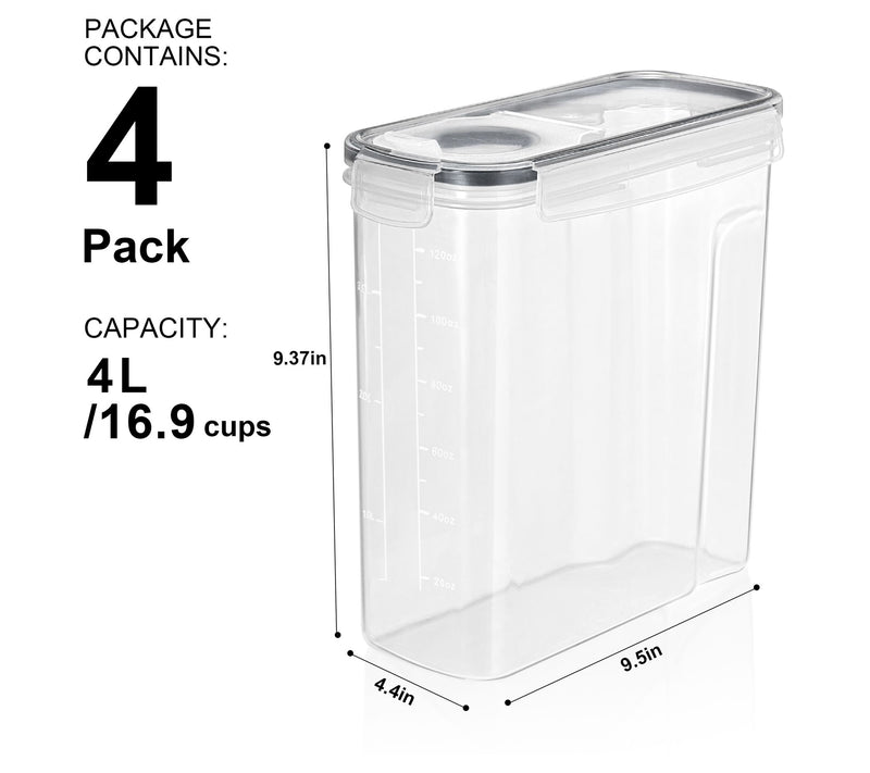 Sorbus Airtight Cereal Containers 4-Pack — View 5
