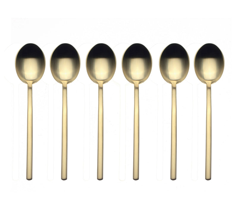 Mepra Due Ice Gold Coffee Spoon Set — Main view