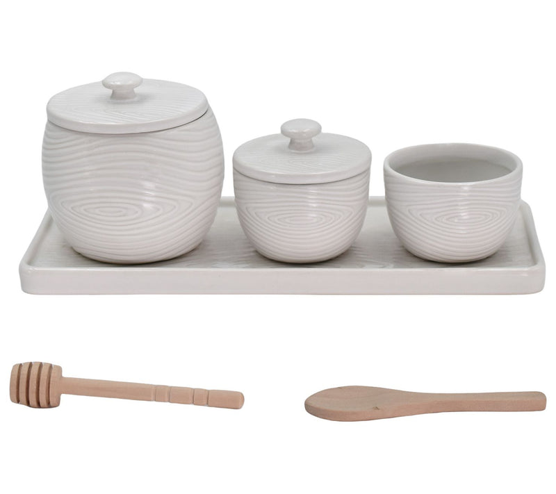 Temp-tations Woodland 3-Piece Condiment Jars with Tray — View 7