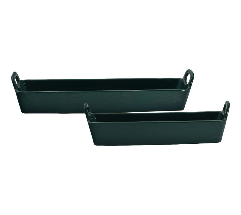Temp-tations Woodland Set of (2) Elongated Cracker Trays — View 3