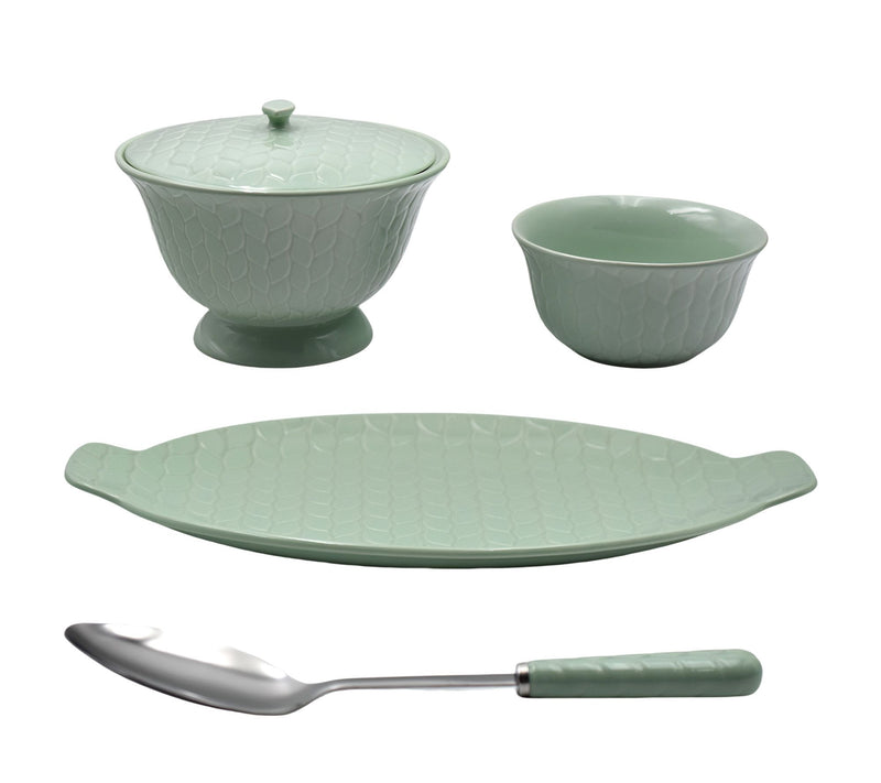 Temp-tations Carved Willow Nostalgic 5-pc Serving Platter and Bowl Set — Main view