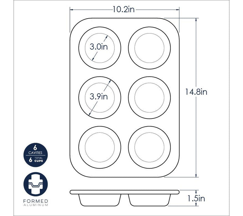 Nordic Ware Naturals Jumbo Muffin Pan — View 3
