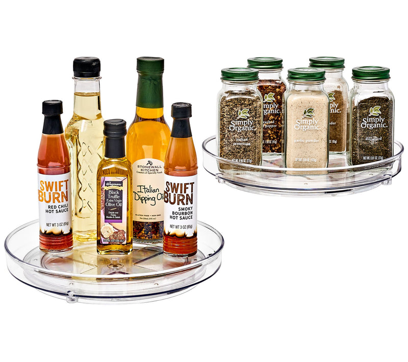 Sorbus 9 Inch Clear Lazy Susan Organizer 2 Pack — View 9