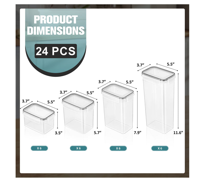 Sorbus 24 Pack Airtight Food Storage Containers — View 3