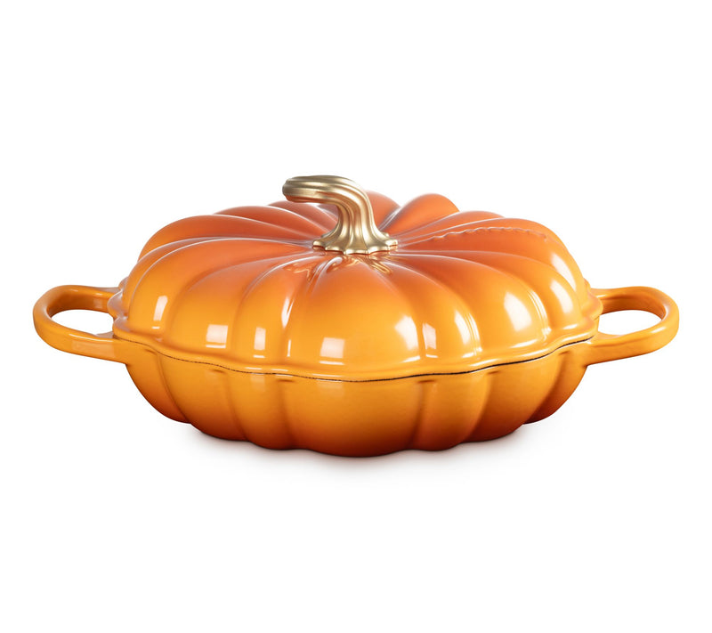 Le Creuset 2.75 qt. Signature Pumpkin Braiser — View 7