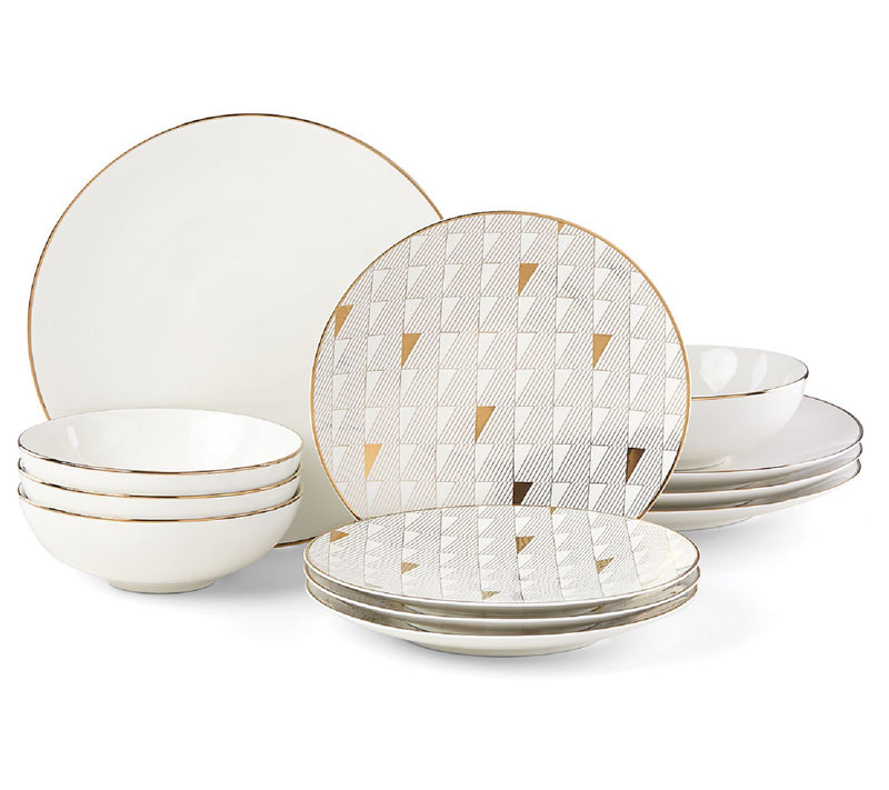 Lenox 12-Piece Trianna Porcelain Dinnerware Set — Main view