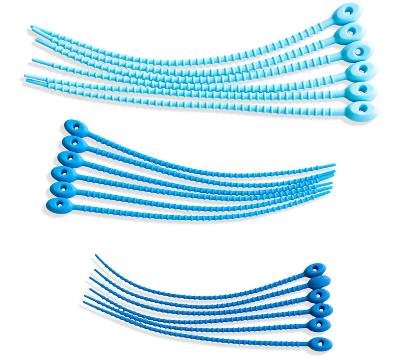 SIFTR Set of 18 Multifunction Silicone Reuseable Ties — View 3