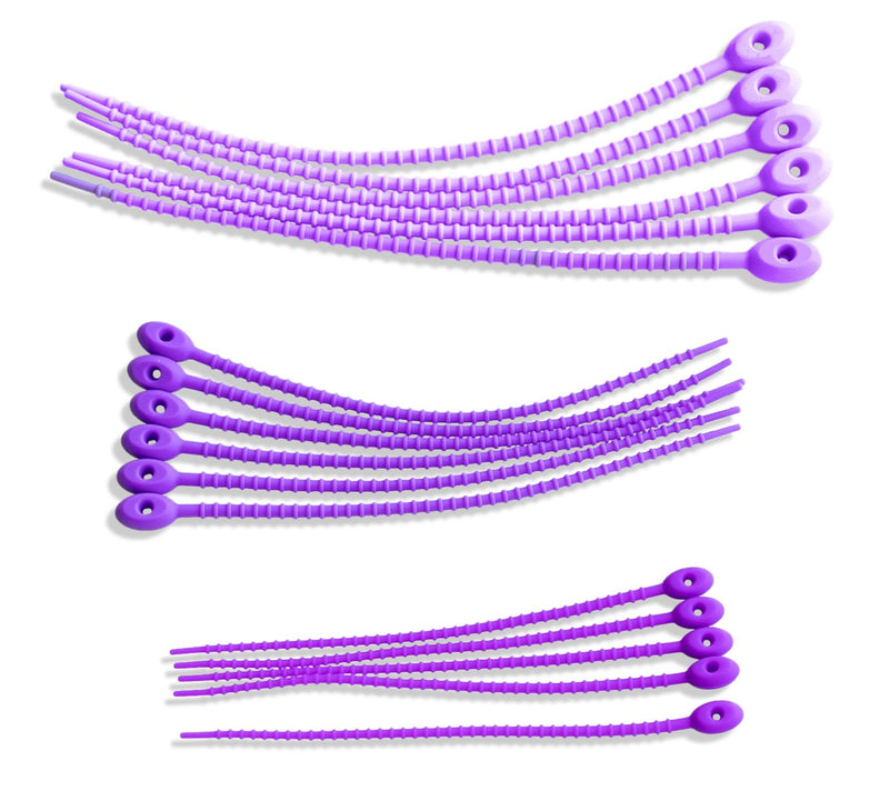 SIFTR Set of 18 Multifunction Silicone Reuseable Ties — View 8
