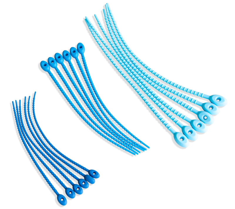 SIFTR Set of 18 Multifunction Silicone Reuseable Ties — View 12