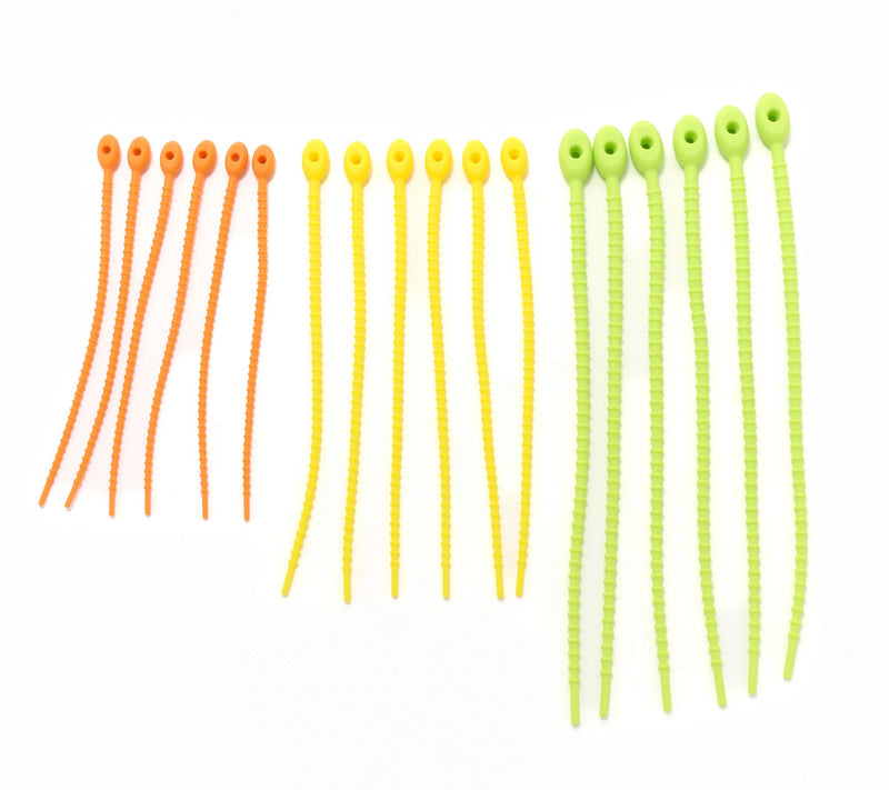 SIFTR Set of 18 Multifunction Silicone Reuseable Ties — Main view