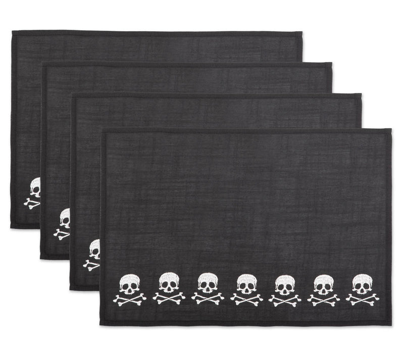 Design Imports Set of 4 Skulls Embellished Placemats — Main view