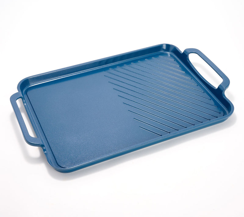 Cooking Light 15"x11" Ceramic Nonstick Double Burner Grill/Griddle — Main view