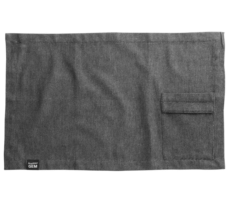 BergHOFF GEM 100% Cotton 2Pc Placemat Set, Black Denim Look — View 2