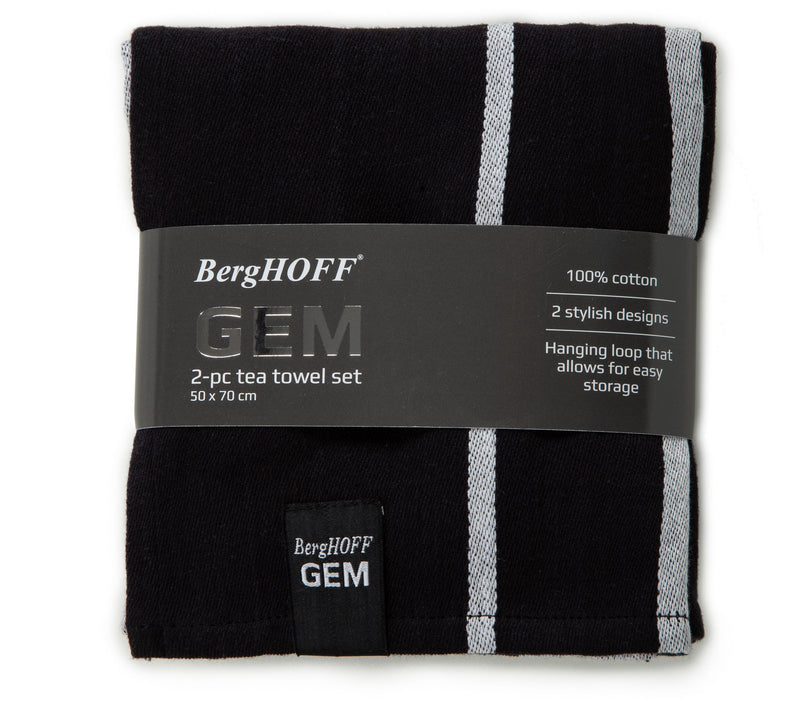 BergHOFF GEM 100% Cotton 2Pc Tea Towel Set, Dark — View 5