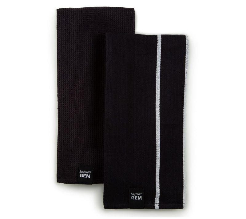 BergHOFF GEM 100% Cotton 2Pc Tea Towel Set, Dark — Main view