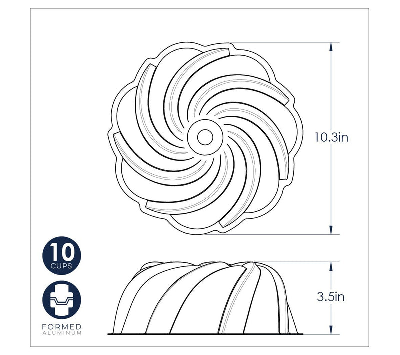 Nordic Ware Formed Aluminum Swirl Bundt Pan — View 4