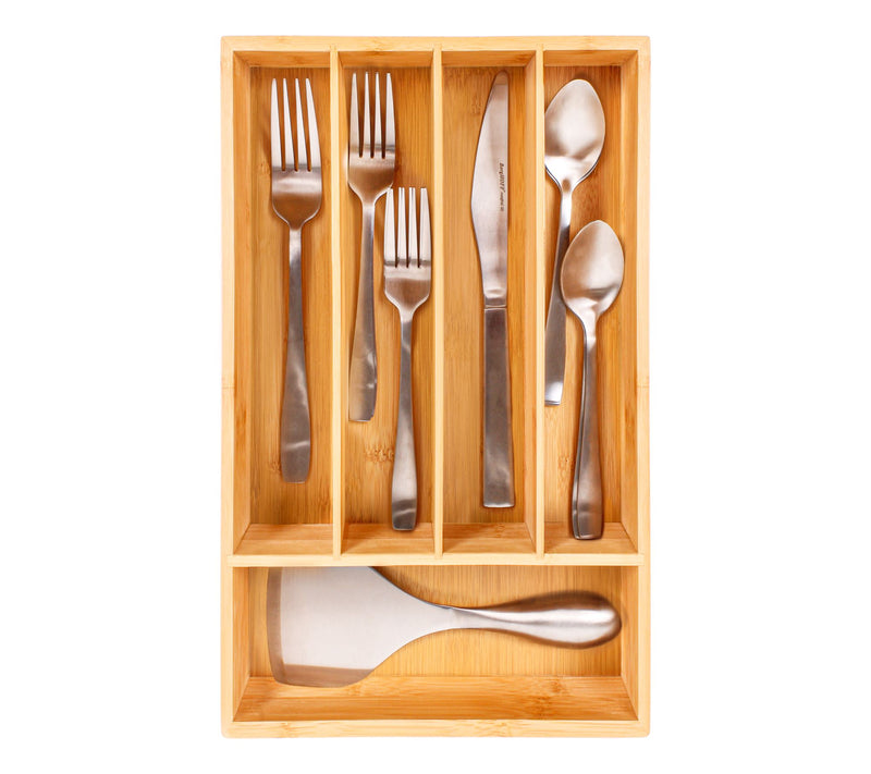 BergHOFF 5-Slot Bamboo Flatware Organizer, 13.5" x 8.25" — View 6