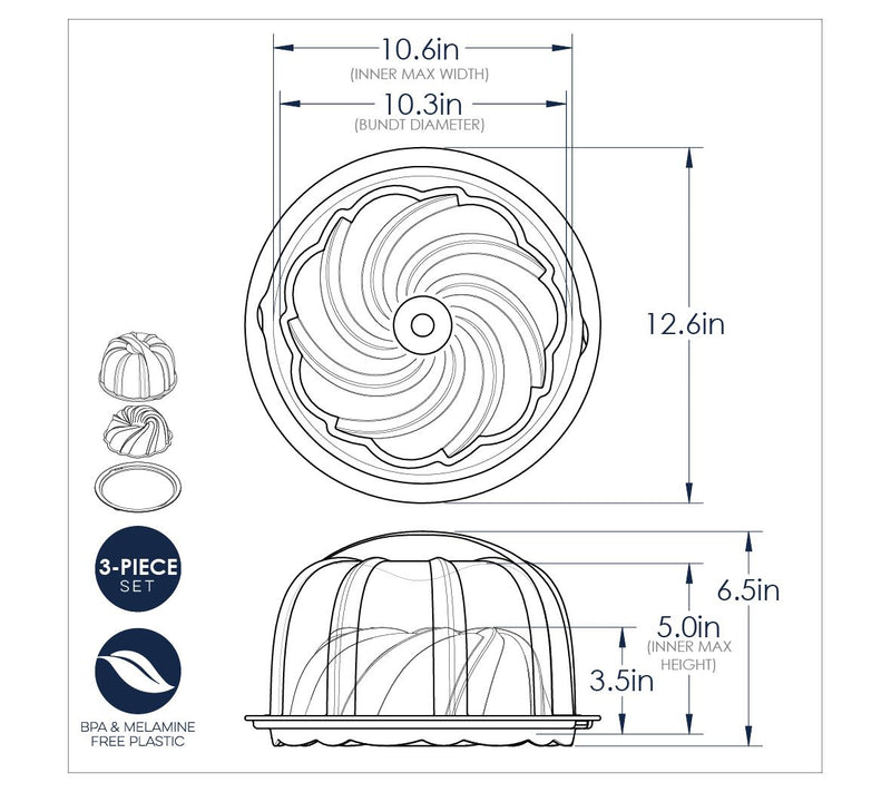 Nordic Ware Formed Aluminum Swirl Bundt & Keeper — View 2