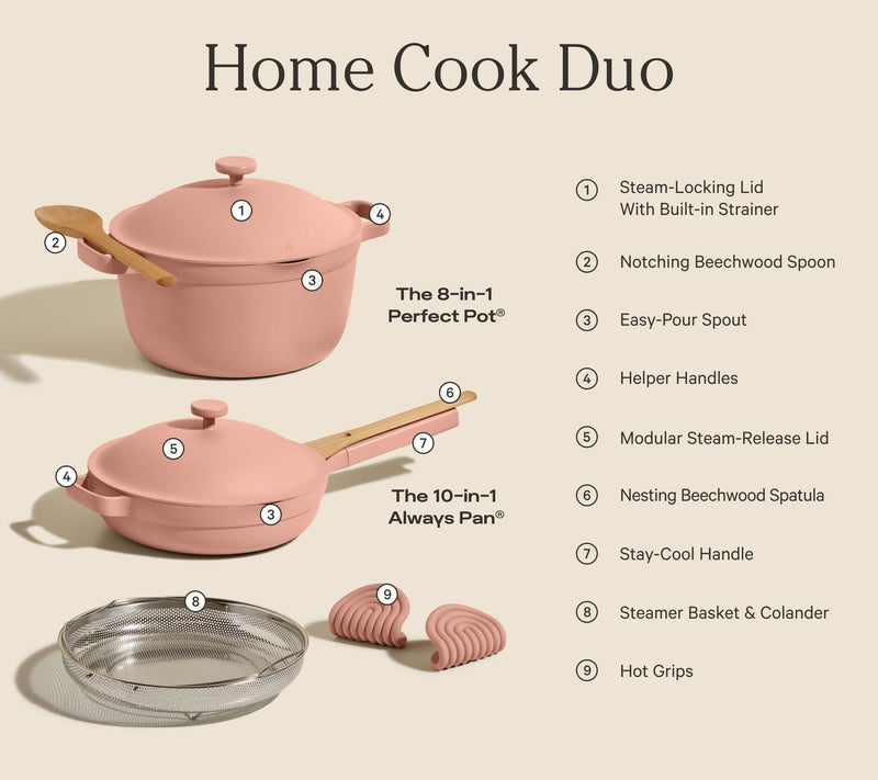 Our Place Home Cook Duo Always Pan & Perfect Pot 2.0 w/ Hot Grips — View 16