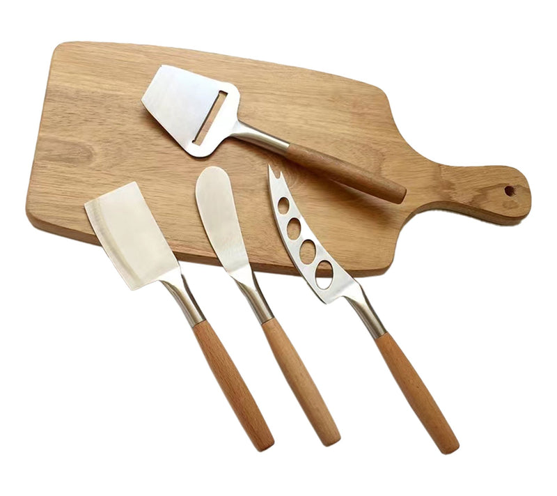 Youzey Cheese Knife & Cutting Board 5 Piece Set — Main view