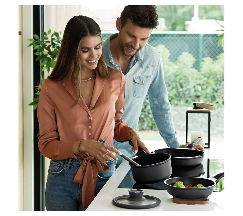 BergHOFF Stone 11Pc Non-stick Cookware Set WithGlass Lids — View 2