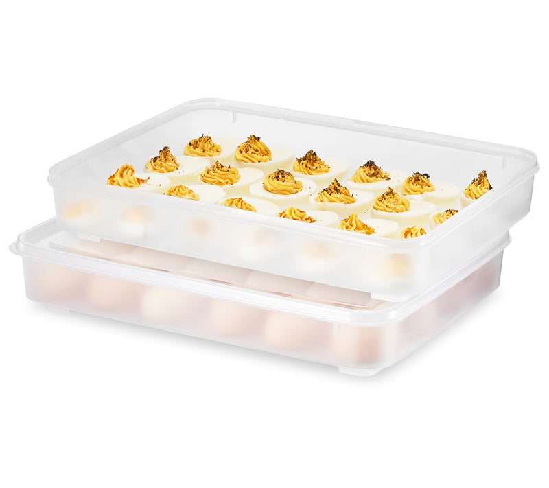 Sorbus Set of 2 Egg Containers with Lids (Holds48-Egg) — View 9