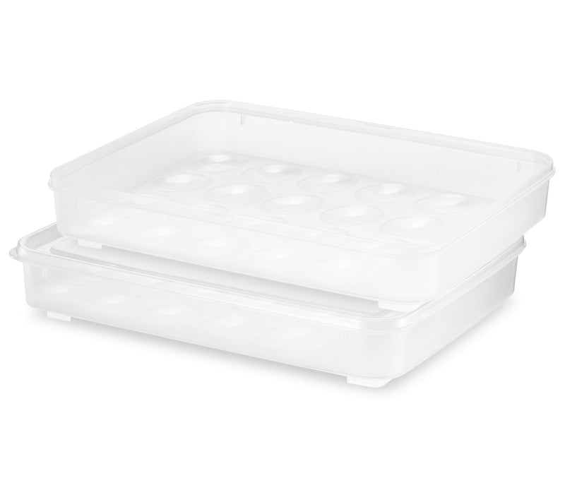 Sorbus Set of 2 Egg Containers with Lids (Holds48-Egg) — View 2