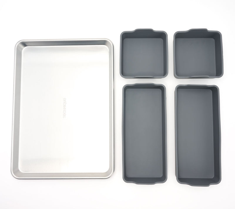 Technique 17"x12" Aluminum Sheet Pan w/4 Silicone Insert — View 2