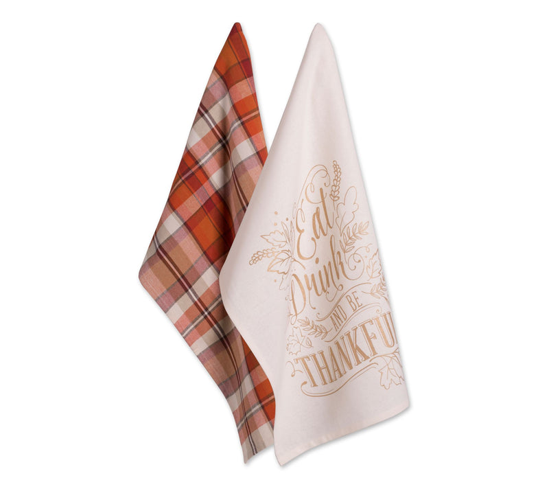 Design Imports Fall Be Thankful Kitchen Towels — Main view