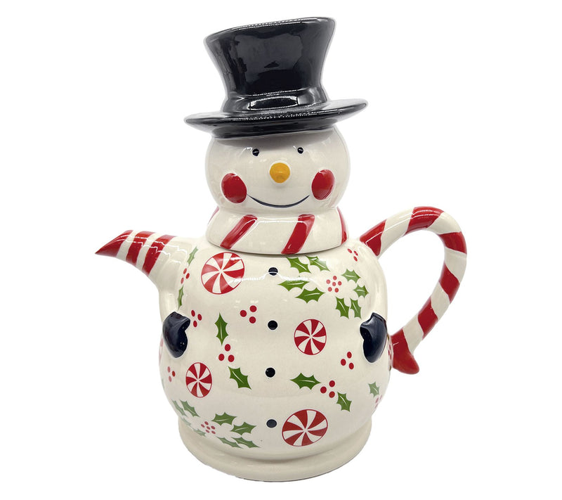 Temp-tations Nostalgic Seasonal 1.75-qt Snowman Teapot — Main view