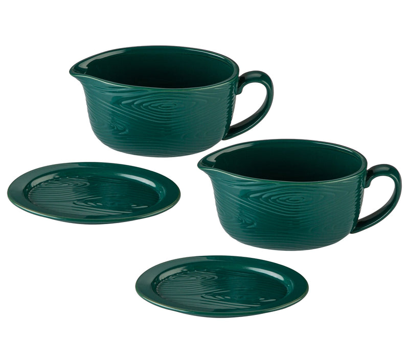Temp-tations Woodland S/2 16-oz Gravy Boats w/ Lid-Its — Main view