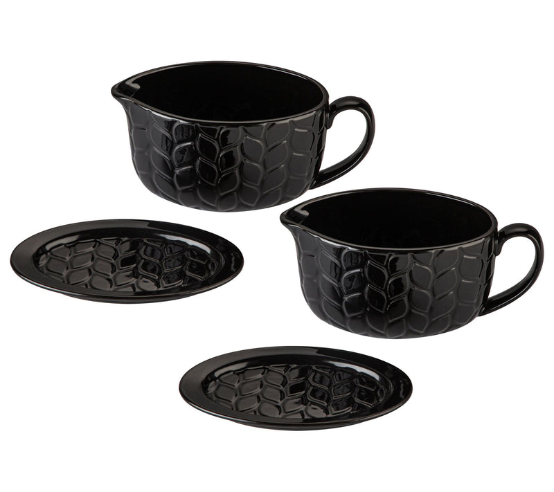 Temp-tations Carved Willow S/2 16-oz Gravy Boats w/ Lid-Its — View 3