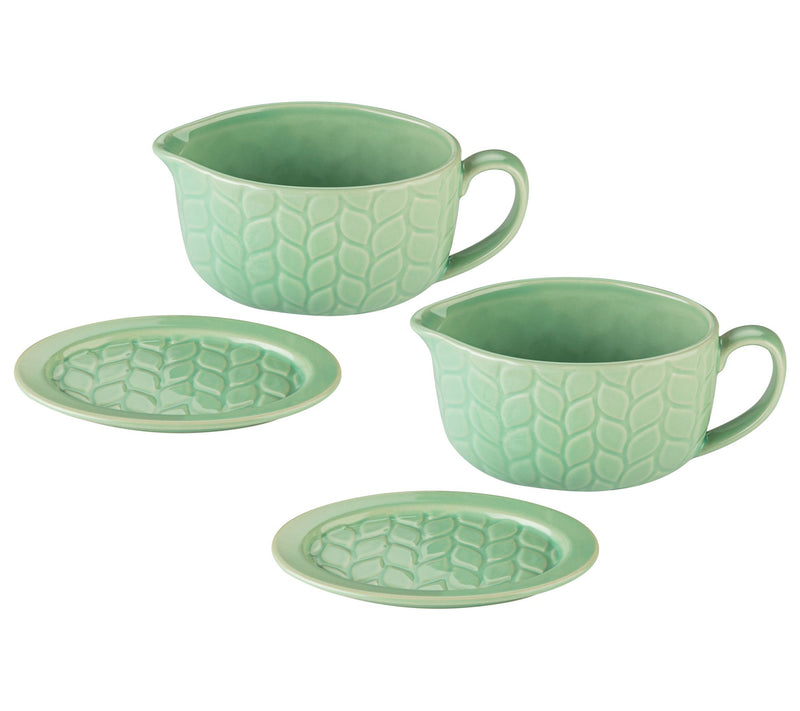 Temp-tations Carved Willow S/2 16-oz Gravy Boats w/ Lid-Its — View 5
