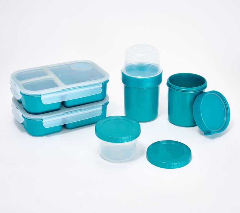 LocknLock S/2 Bento Boxes w/(2) Double Interlocking Containers — View 2