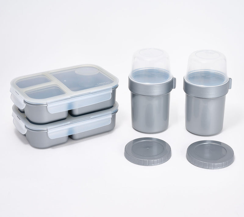 LocknLock S/2 Bento Boxes w/(2) Double Interlocking Containers — View 11