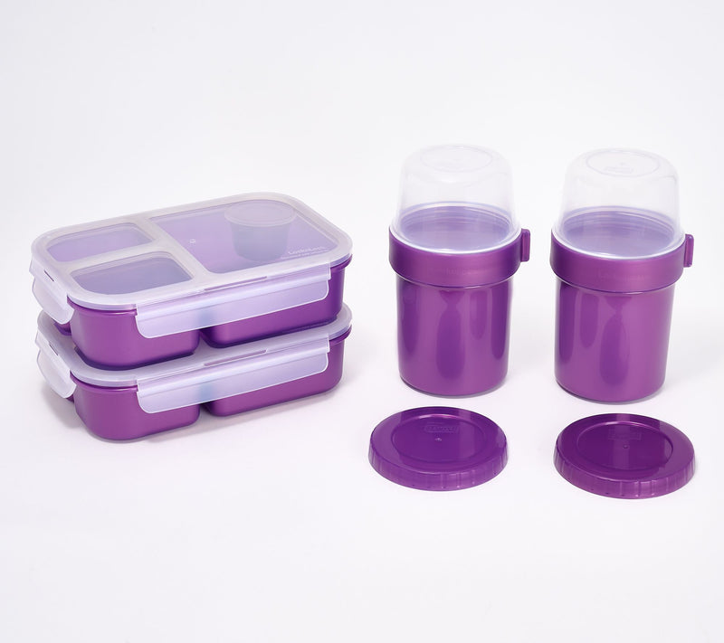 LocknLock S/2 Bento Boxes w/(2) Double Interlocking Containers — View 12