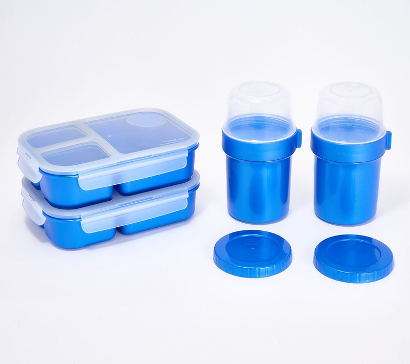 LocknLock S/2 Bento Boxes w/(2) Double Interlocking Containers — View 13