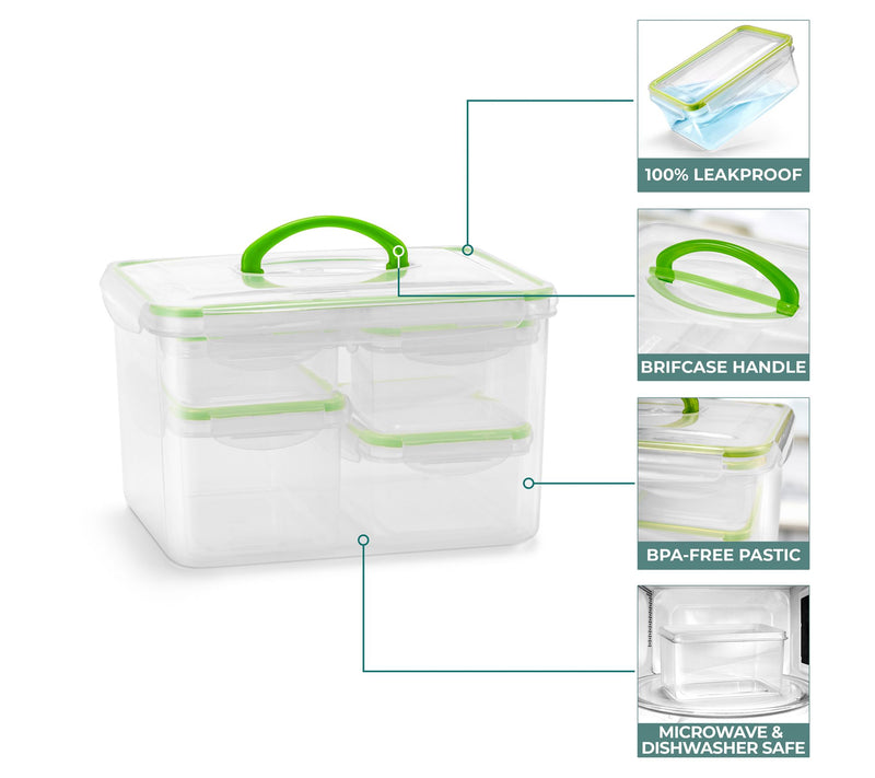 Sorbus 12 Piece Airtight Storage Containers with Snap-On Lids — View 4